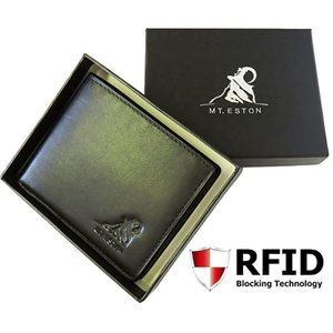 NEW - Mt. Eston Leather RFID Blocking Trifold Bifold Mens Wallet